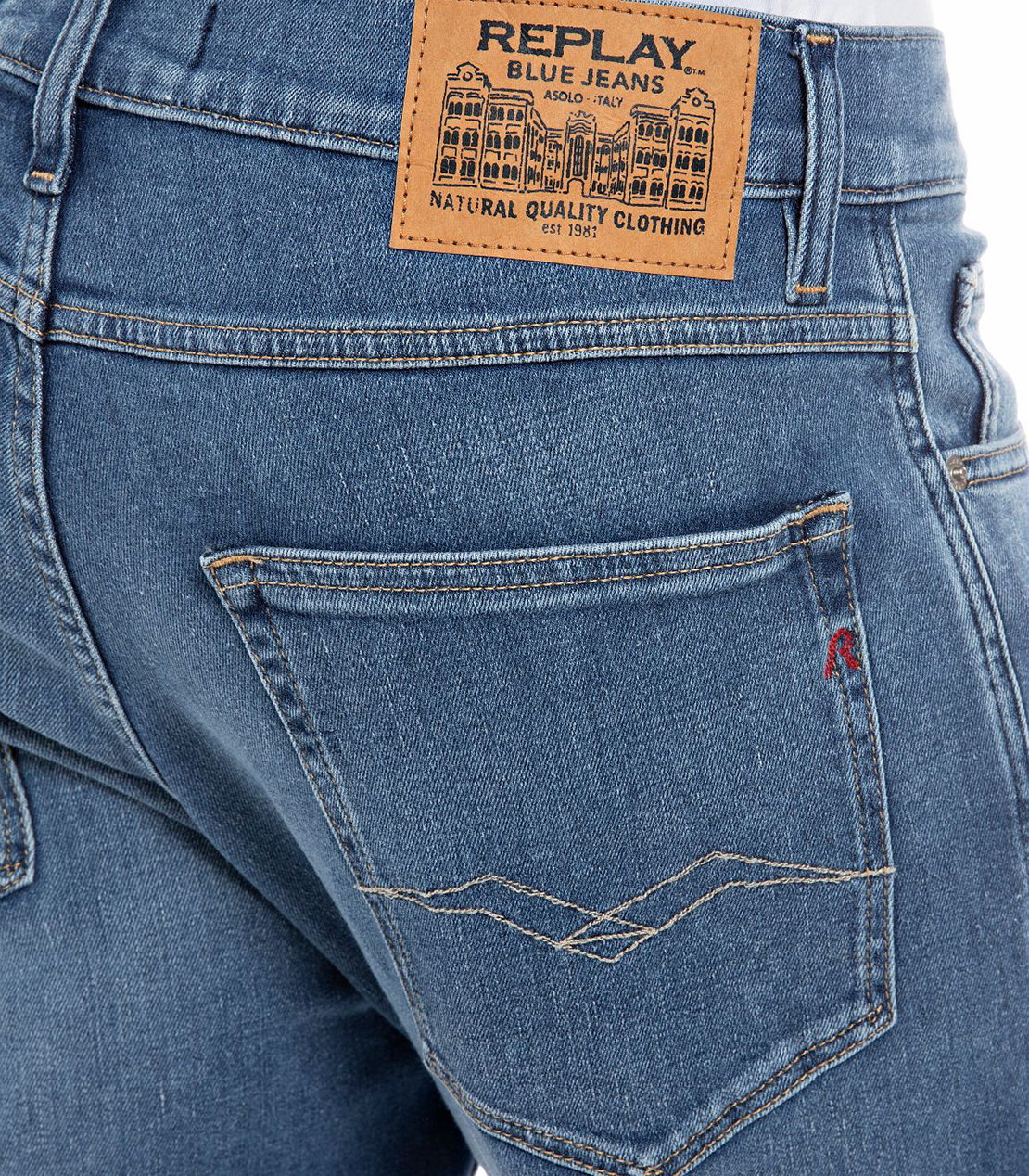 リラックステーパード SANDOTインディゴストレッチデニム 詳細画像 ミディアムブルー 8